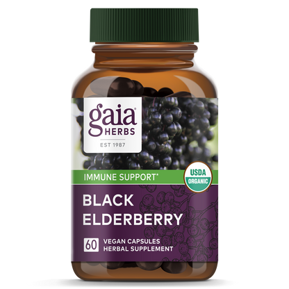 60 Count Black Elderberry Vegan Capsules