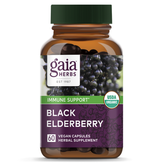 60 Count Black Elderberry Vegan Capsules