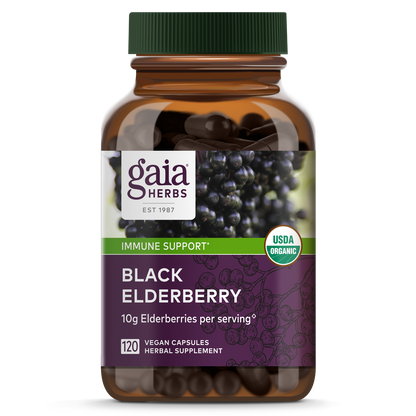 120 Count Black Elderberry Vegan Capsules